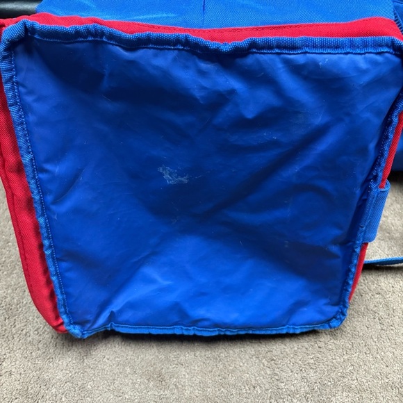 FISHER PRICE Diaper Bag Tote Cooler Bag Blue Yellow Vintage Large Travel 90's - Picture 10 of 16